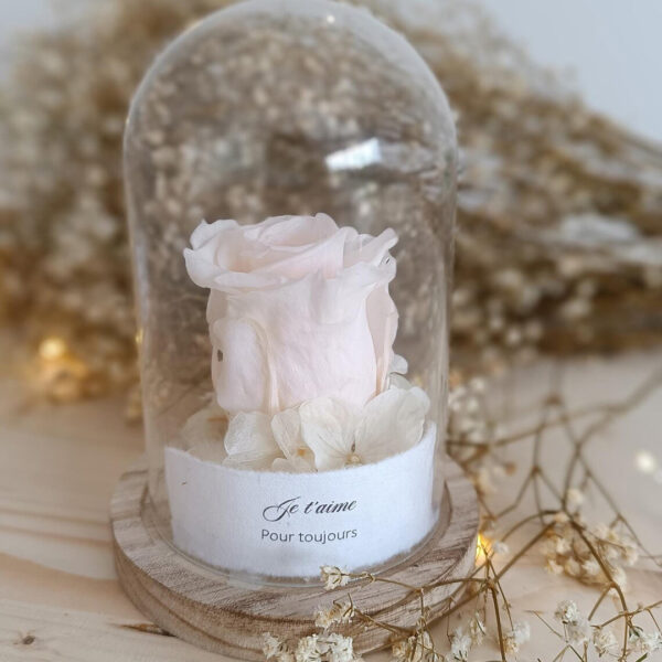Cloche en verre - Je t'aime ou St Valentin