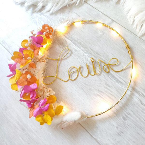 La filaire fuschia, jaune et orange