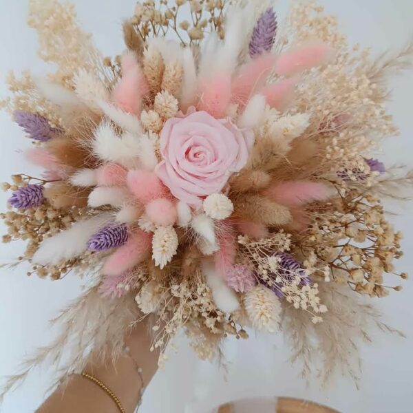 bouquet de fleurs de mariage en fleurs séchées