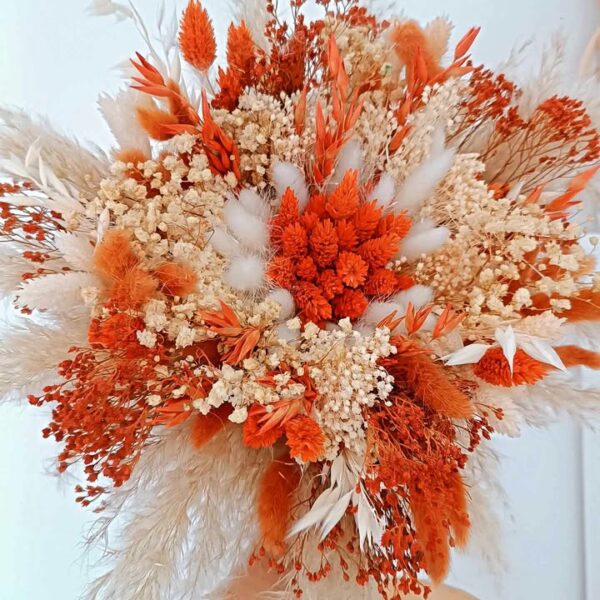 bouquet de fleurs de mariage en fleurs séchées