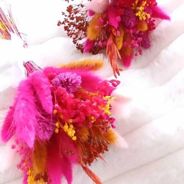 mini bouquet en fleurs séchées pour mariage