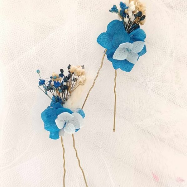 pics à cheveux en fleurs séchées pour mariage