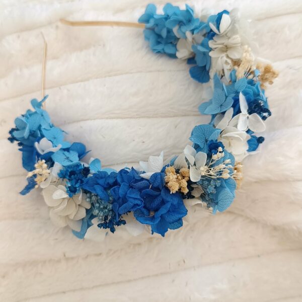 serre tête cheveux en fleurs séchées