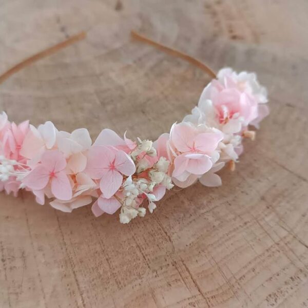 serre tête cheveux pour mariage en fleurs séchées