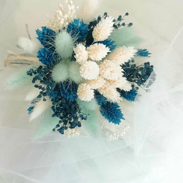 mini bouquet de fleurs séchées pour mariage - accessoire demoiselle d'honneur et enfant pour mariage